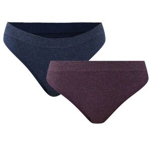 2 Metallic Lurex Thongs Women’s Panties Size M Medium 7-9